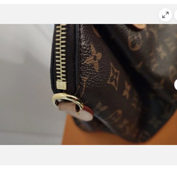 Louis Vuitton Rivoli NV PM Monogram Purse Bag With Tan Accents Authentic - Picture 8 of 16